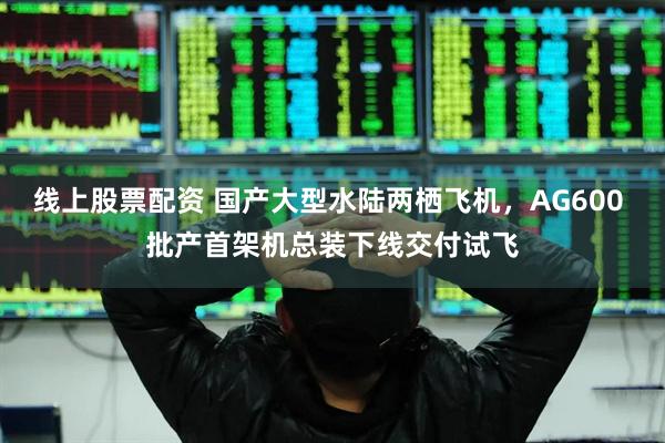 线上股票配资 国产大型水陆两栖飞机，AG600 批产首架机总装下线交付试飞
