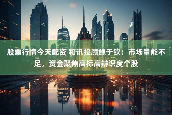 股票行情今天配资 和讯投顾魏于钦：市场量能不足，资金聚焦高标高辨识度个股