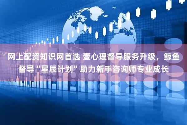 网上配资知识网首选 壹心理督导服务升级，鲸鱼督导“星辰计划”助力新手咨询师专业成长